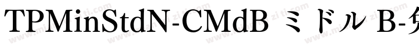 TPMinStdN-CMdB ミドル B字体转换